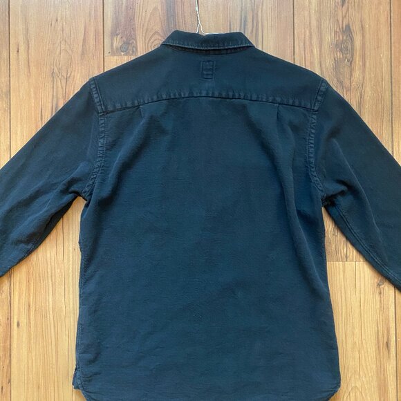 Hiroshi Kato Button Down Shirt, black textured, Sz XL - Picture 6 of 7